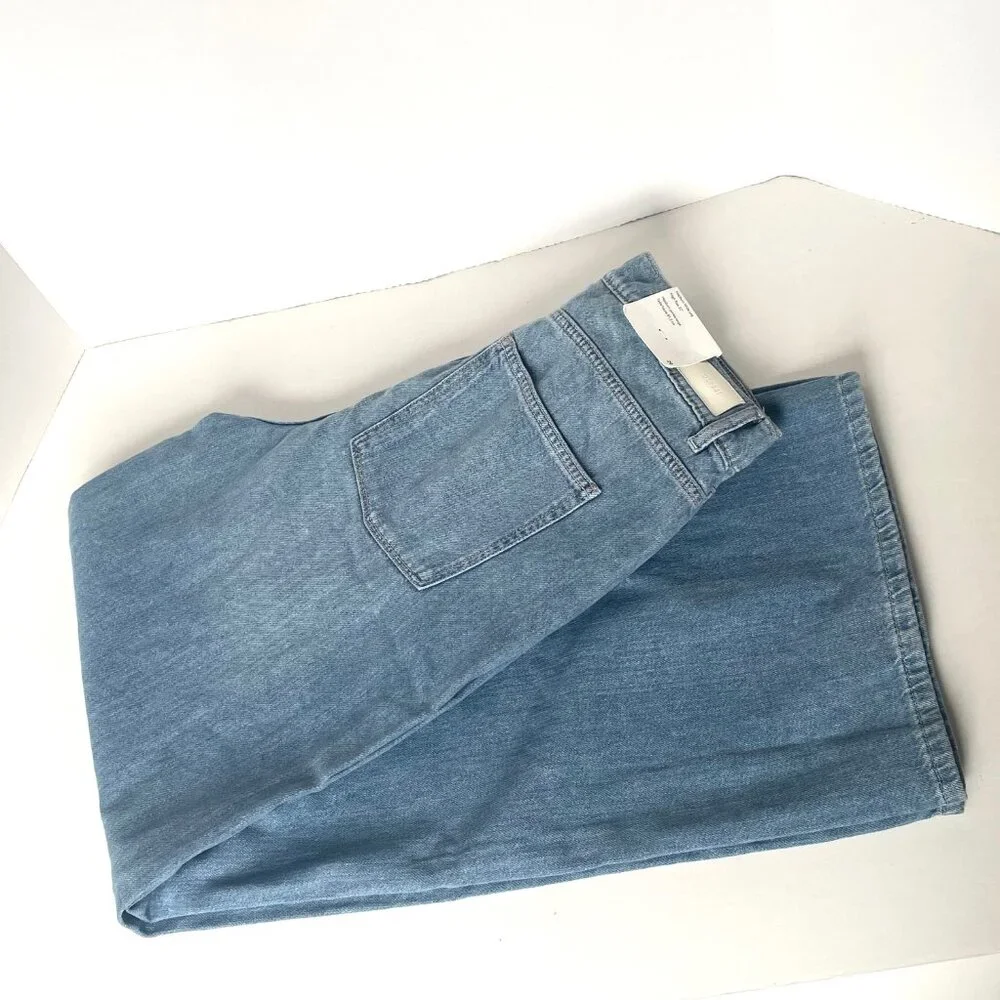 DL1961 Hepburn Wide Leg High Rise Jeans Womens 29 River Bank Lightweight - Picture 7 of 11